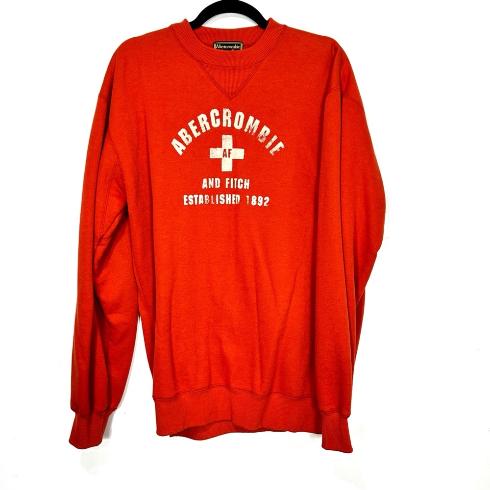 Abercrombie & Fitch Vintage Men's Orange Crewneck Sweater G29